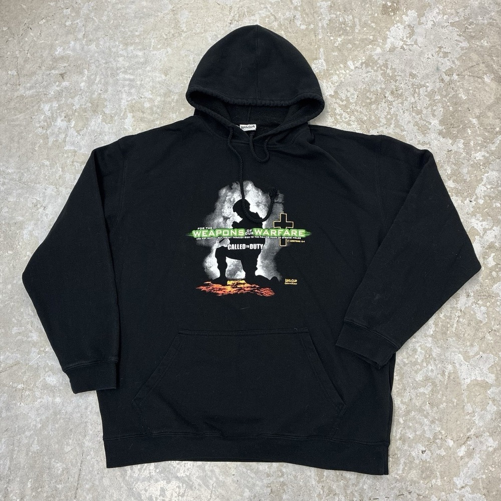 Kerusso Called to Duty Weapons of Warfare Hoodie Mens XXL Kerusso Pullover Y2K